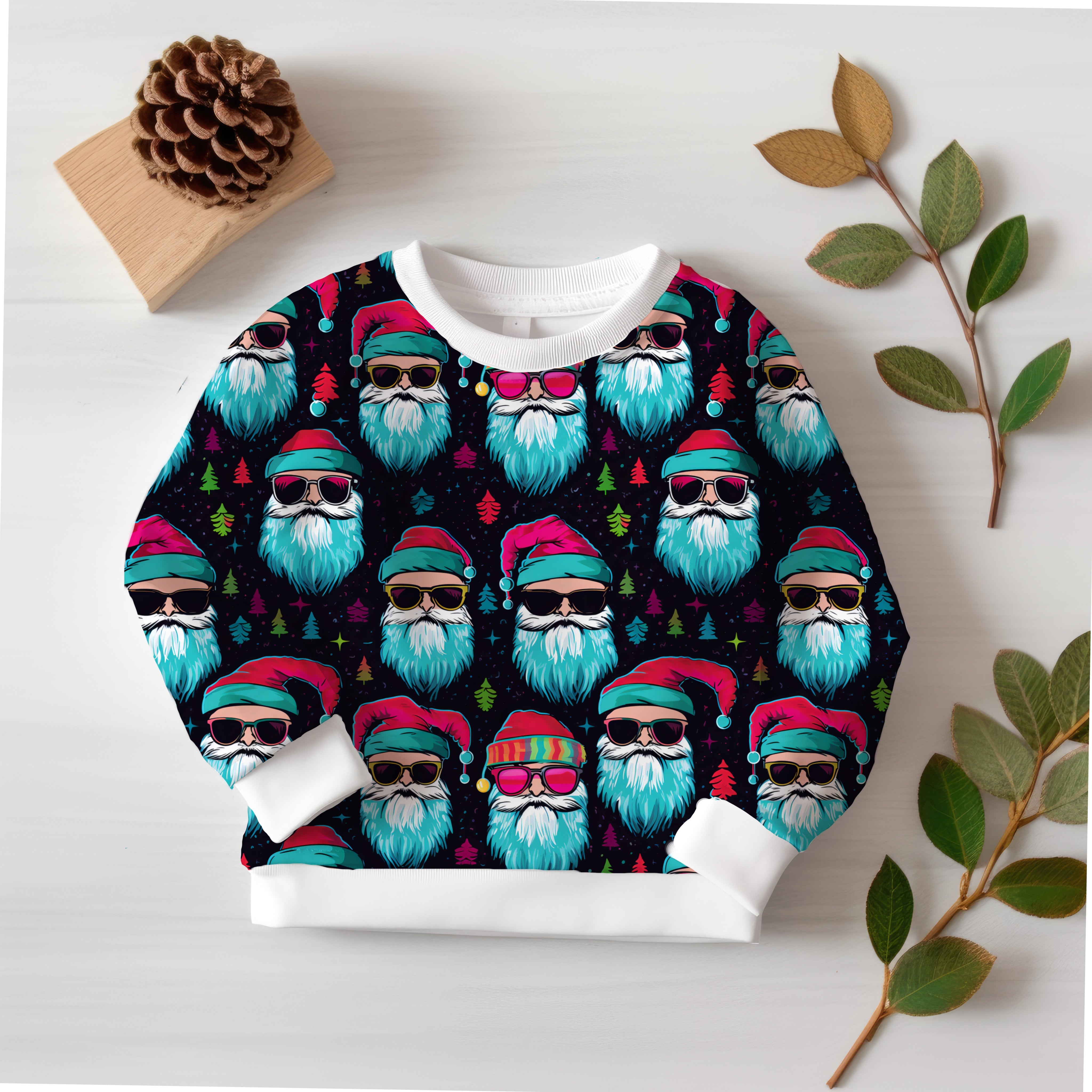 Weihnachtsmann auf schwarz Oktober Vorbestellung